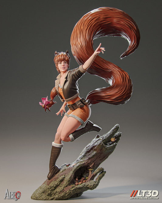 Squirl Girl Statue