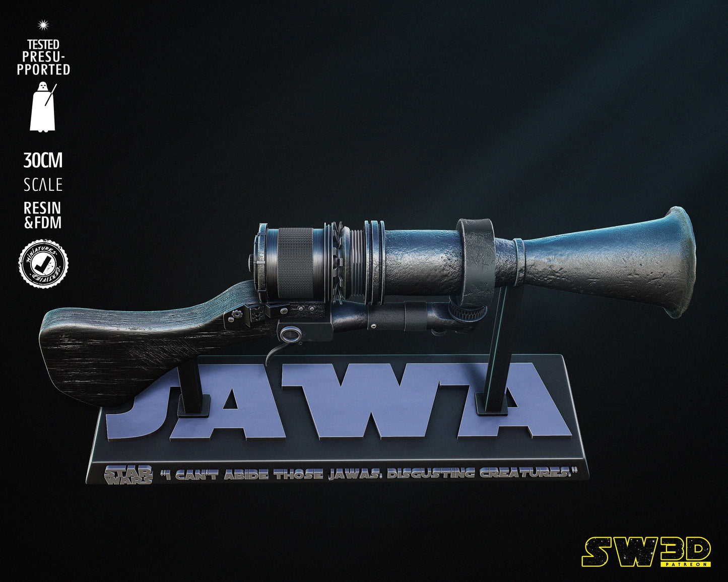 Jawa Blaster Statue