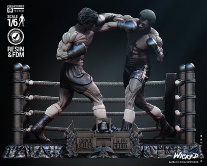 Rocky Balboa And Apollo Creed Diorama