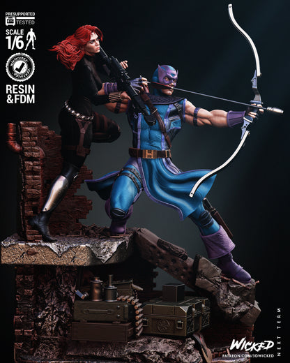 Hawkeye & Black Widow Diorama