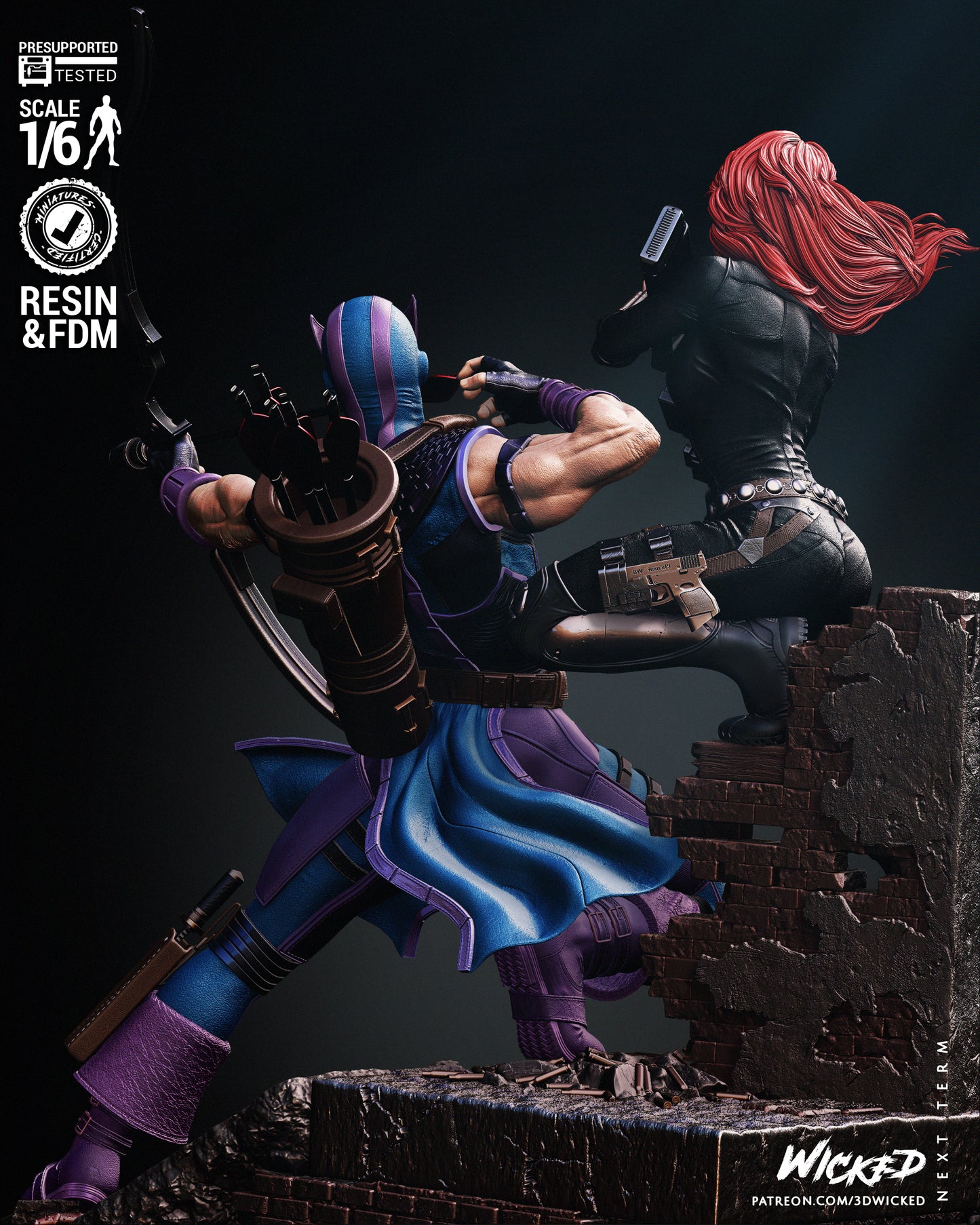 Hawkeye & Black Widow Diorama