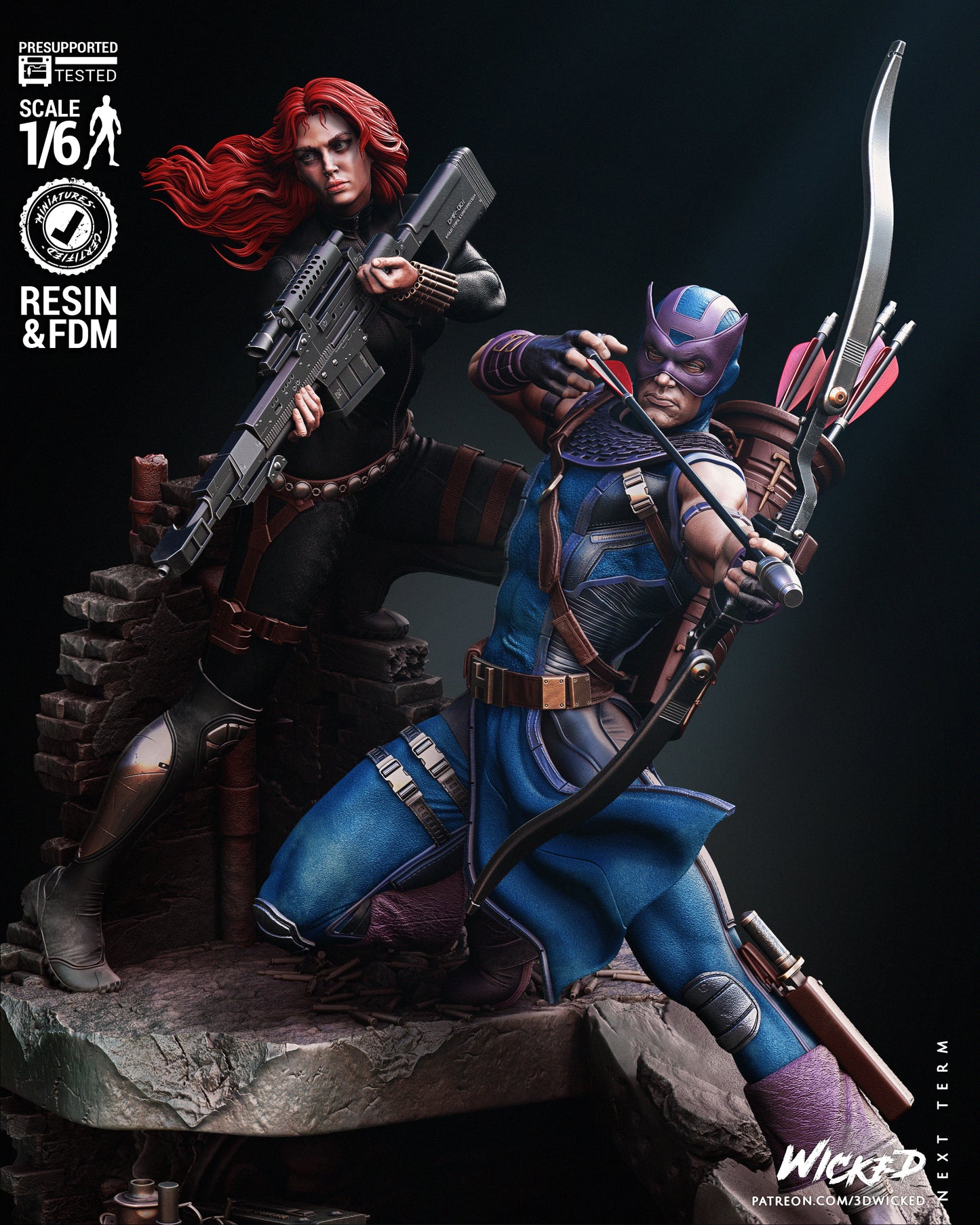 Hawkeye & Black Widow Diorama