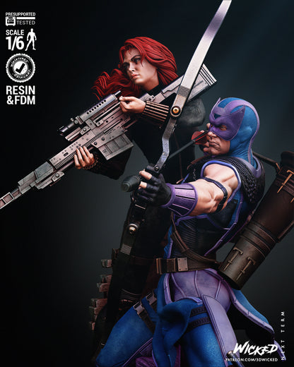 Hawkeye & Black Widow Diorama