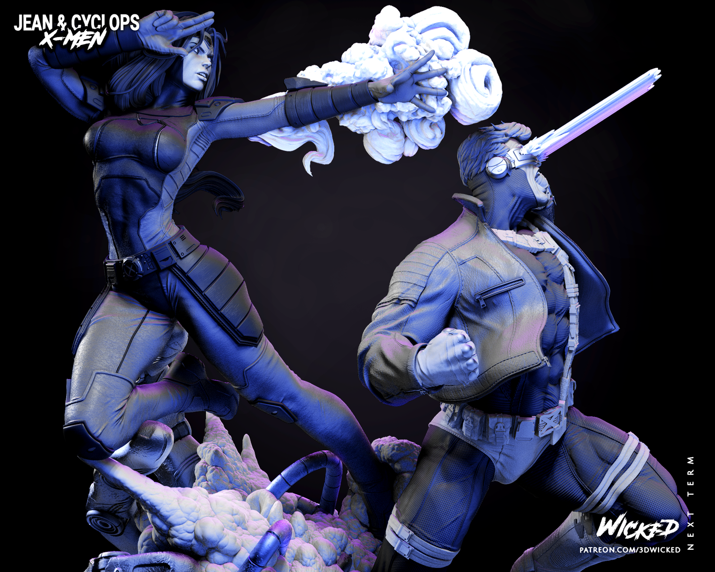 Jean Grey And Cyclops Diorama