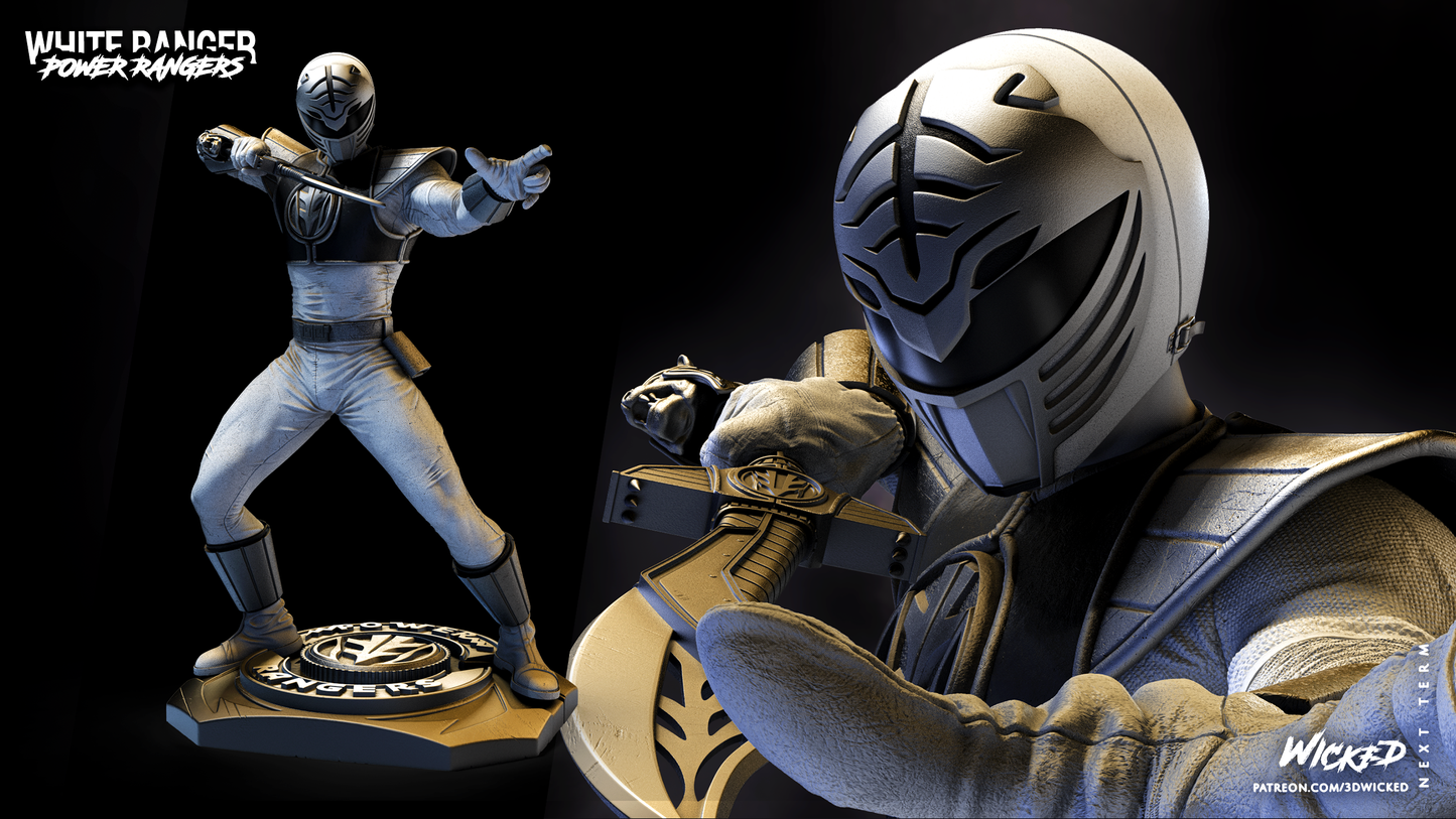 Power Rangers White Ranger Statue