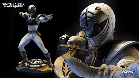 Power Rangers White Ranger Statue