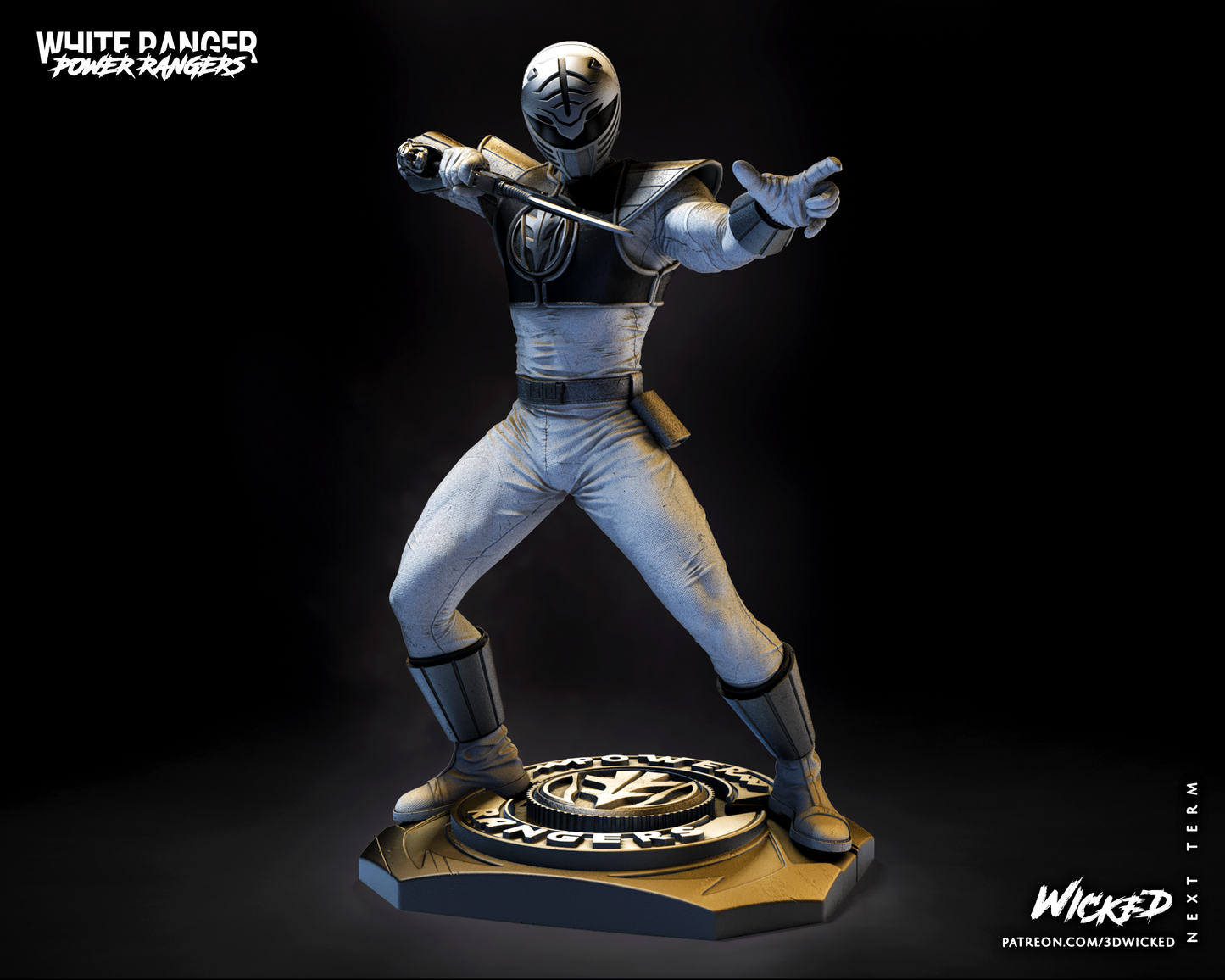 Power Rangers White Ranger Statue