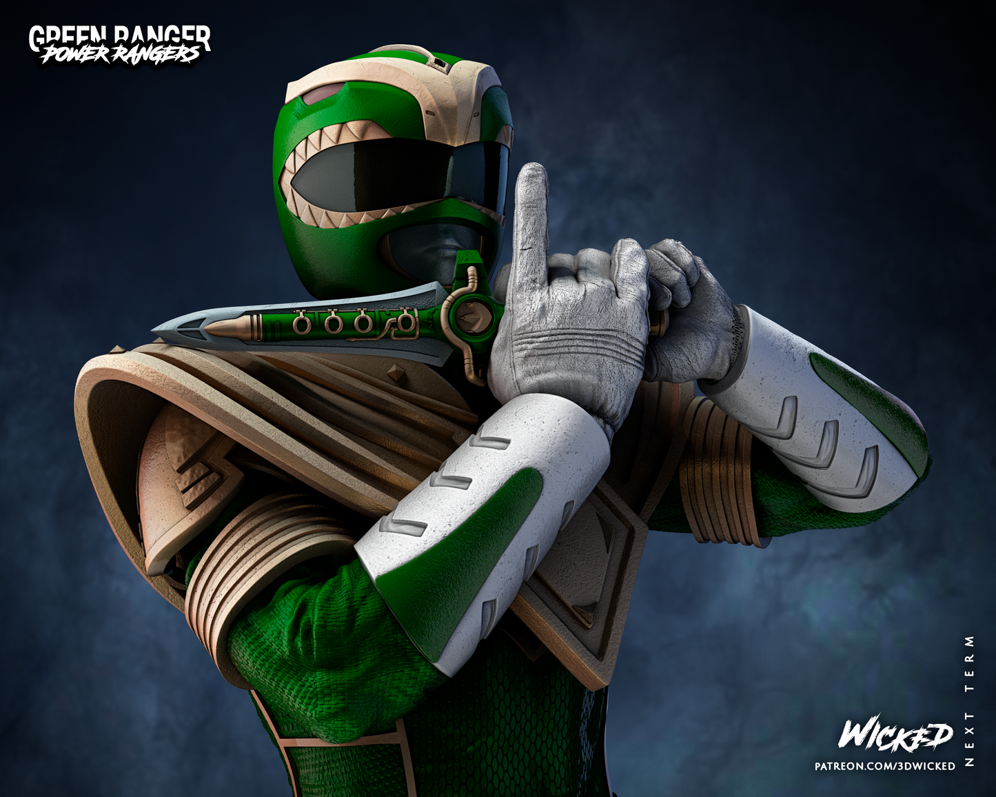 Power Rangers Green Ranger Statue