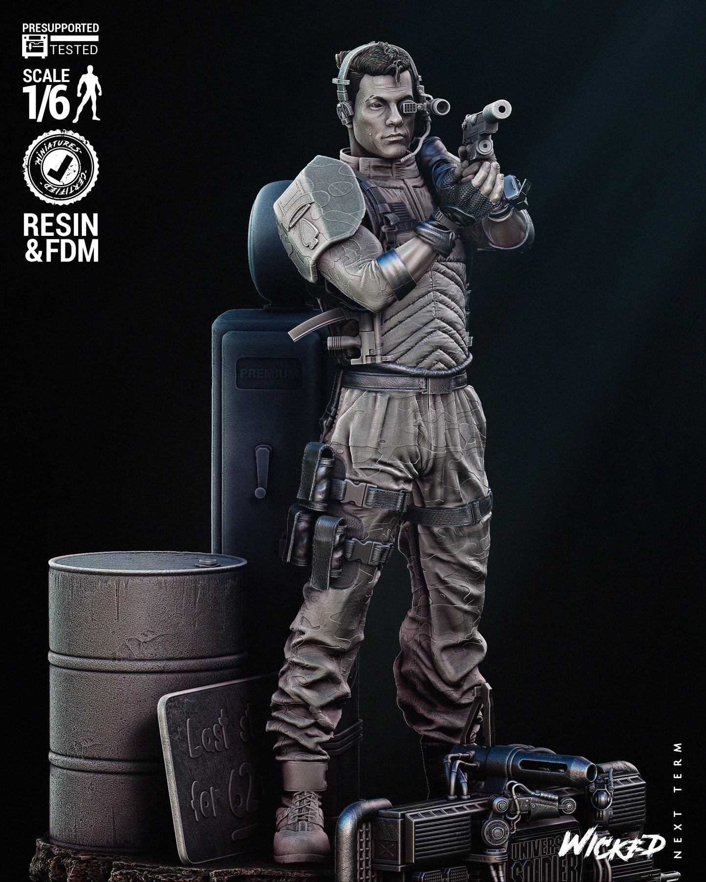 Pvt. Luc Deveraux (Universal Soldier) Statue