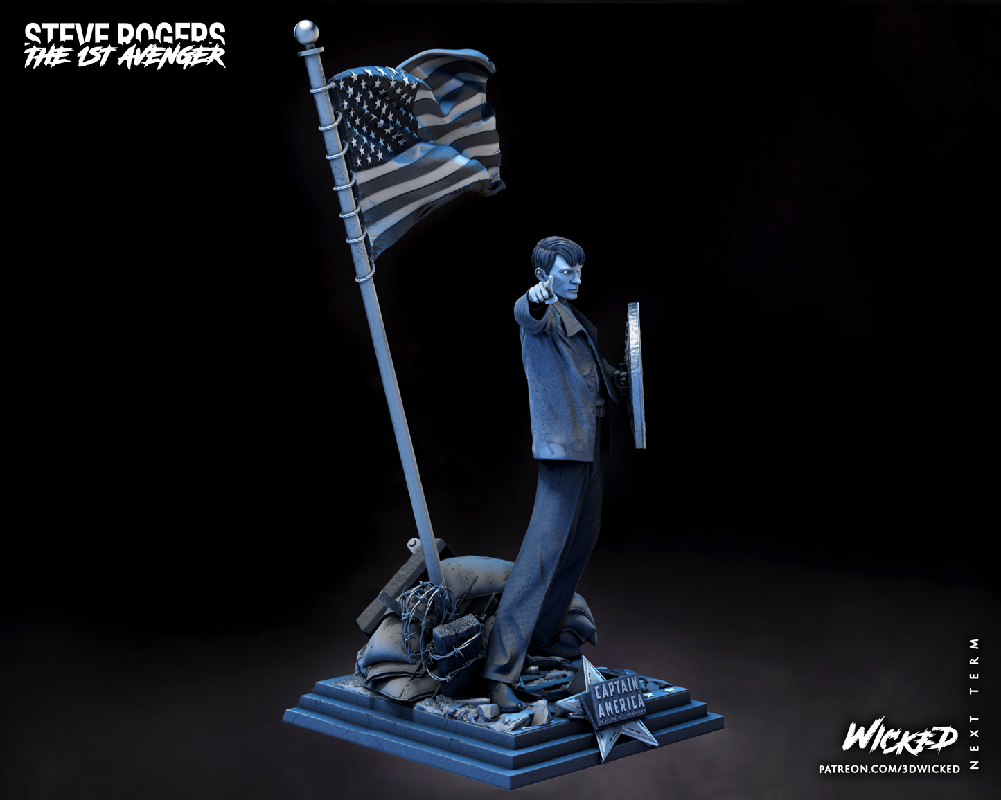 Steve Rogers Statue