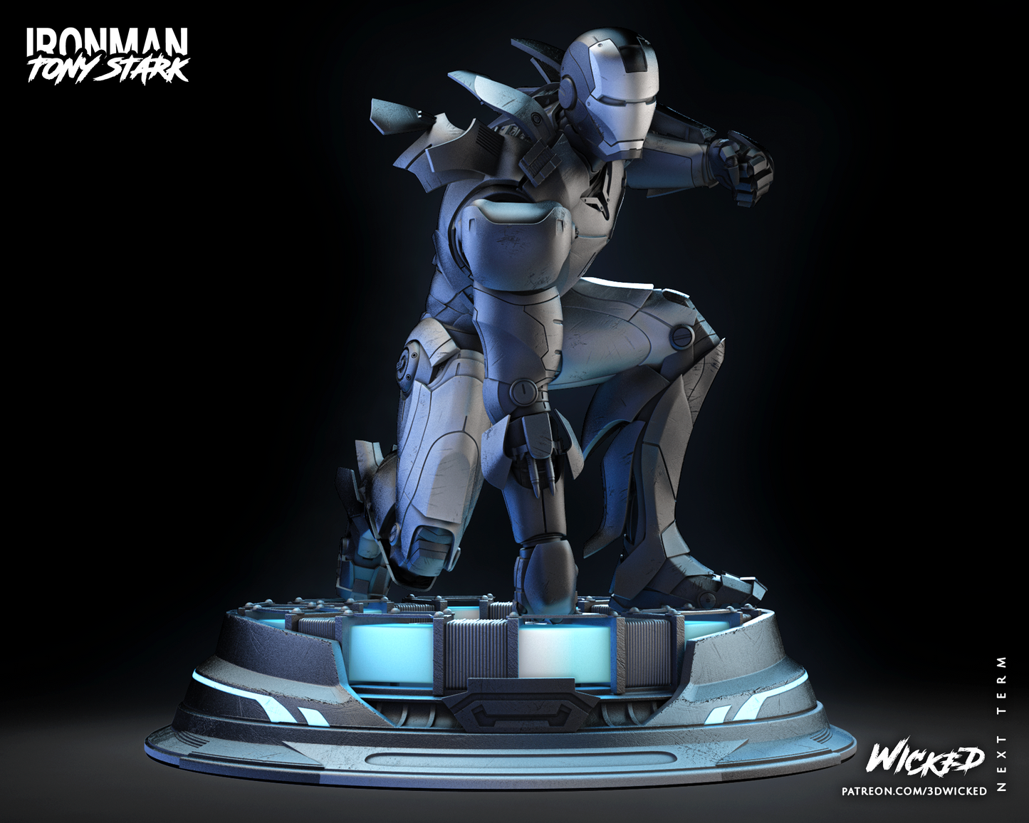Iron Man 2023 Landing  Pose Statue