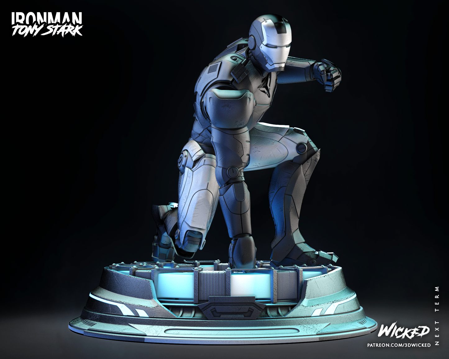 Iron Man 2023 Landing  Pose Statue