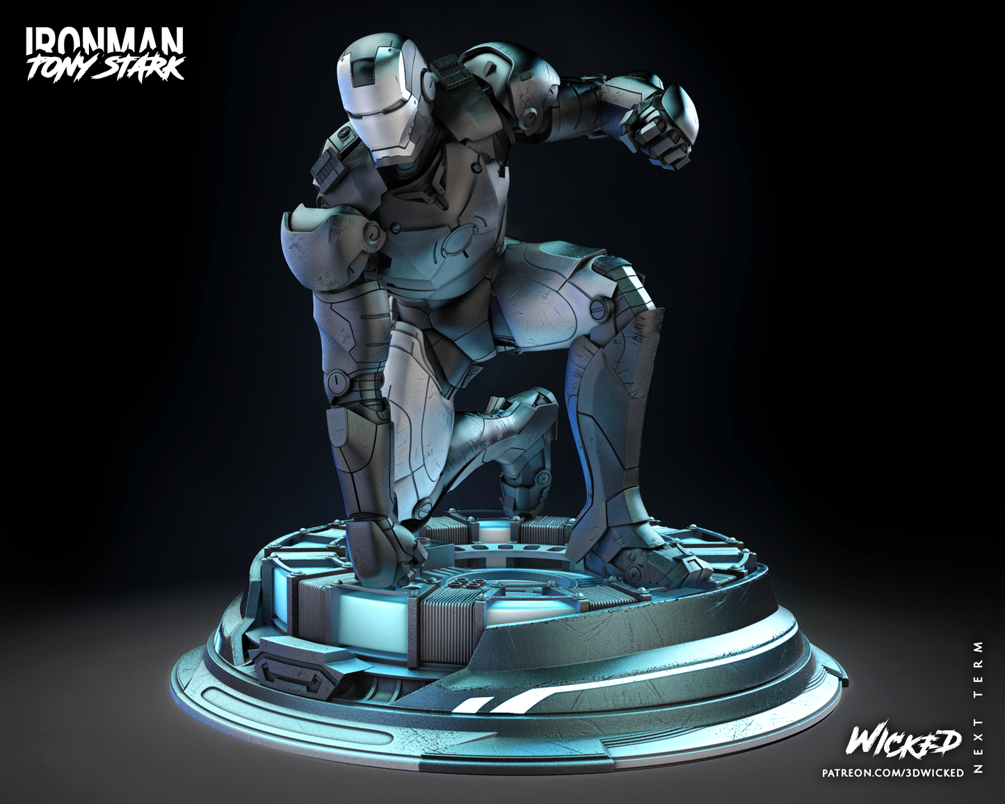 Iron Man 2023 Landing  Pose Statue