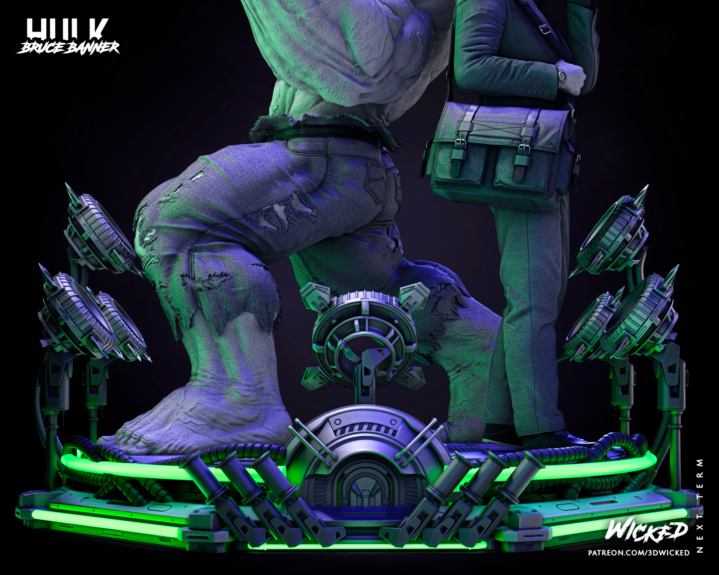 Incredible Hulk & Bruce Banner Diorama