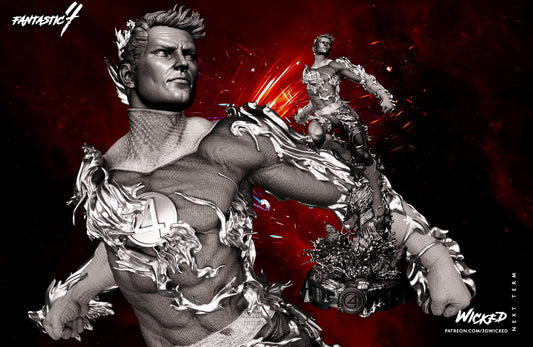 Johnny Storm ( Fantastic Four) Statue