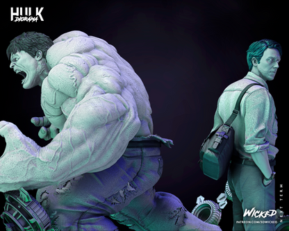 Incredible Hulk & Bruce Banner Diorama