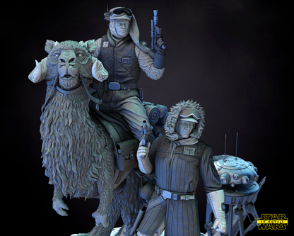 Luke Slywalker & Han Solo Diorama