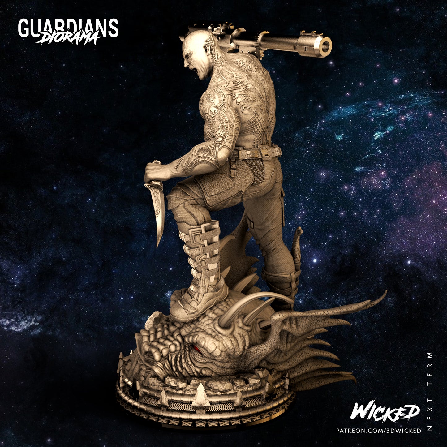 Drax Guardians Of The Galaxy Statue