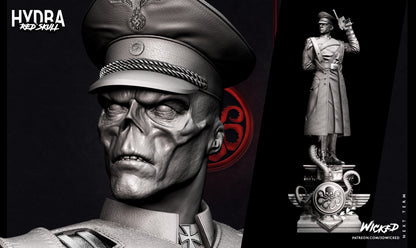 Red Skull Statue