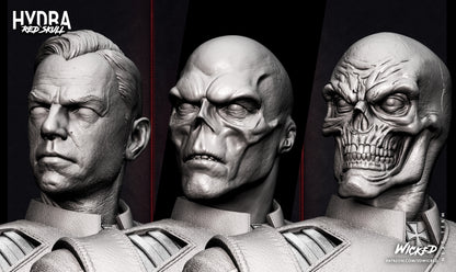 Red Skull Statue