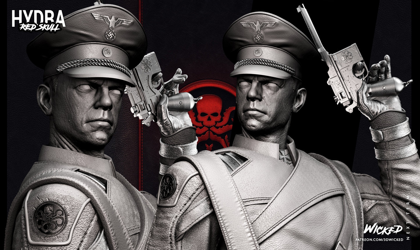 Red Skull Statue