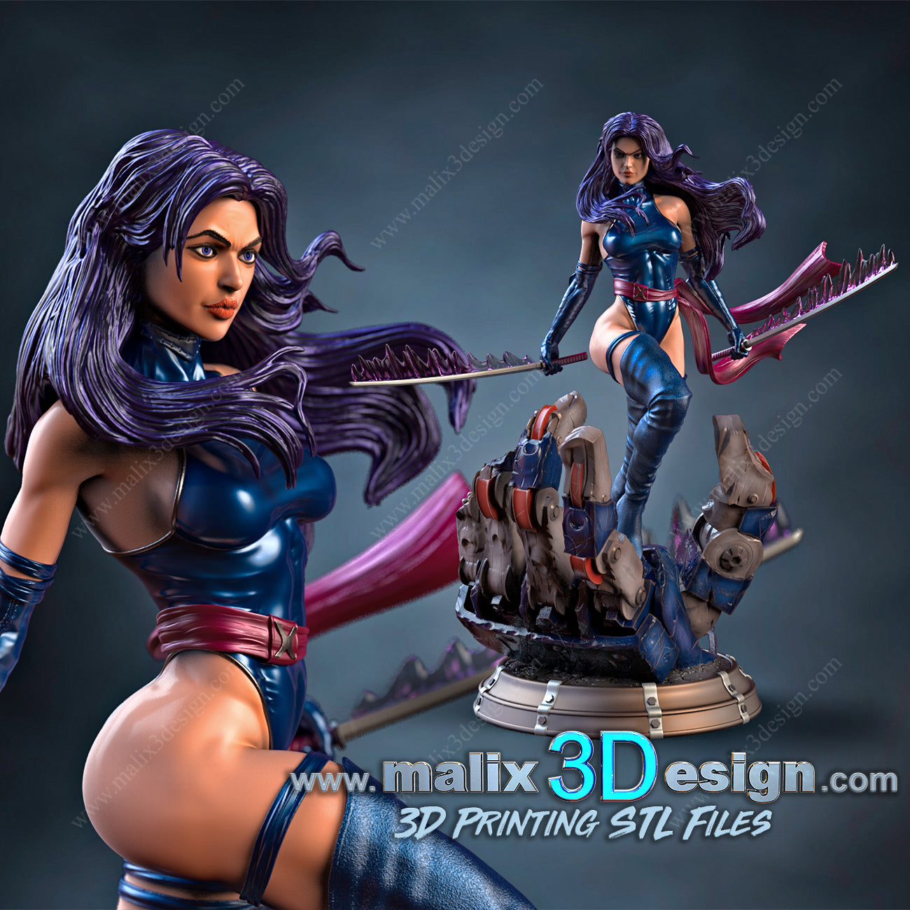 Psylocke Statue