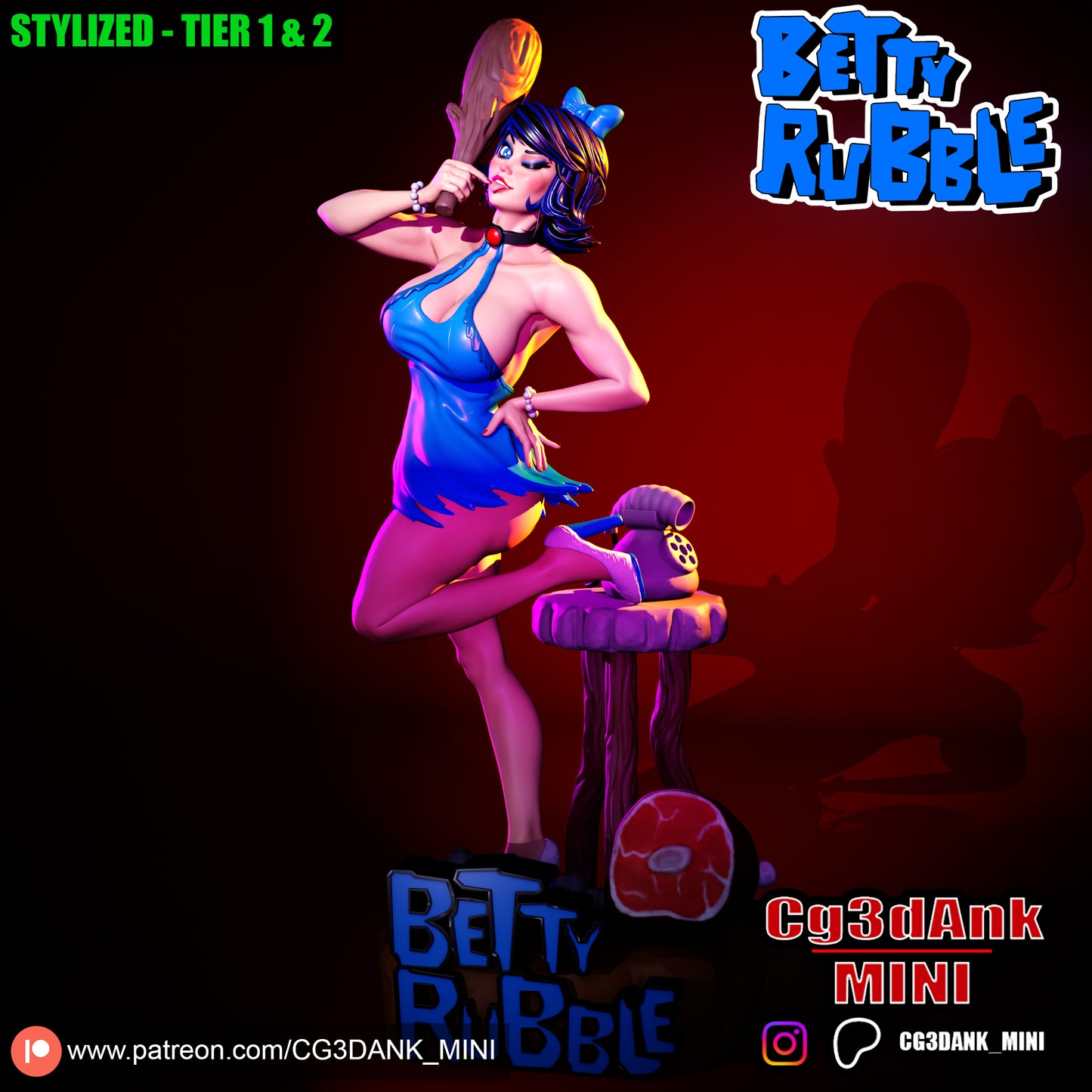 Betty Rubble Statue