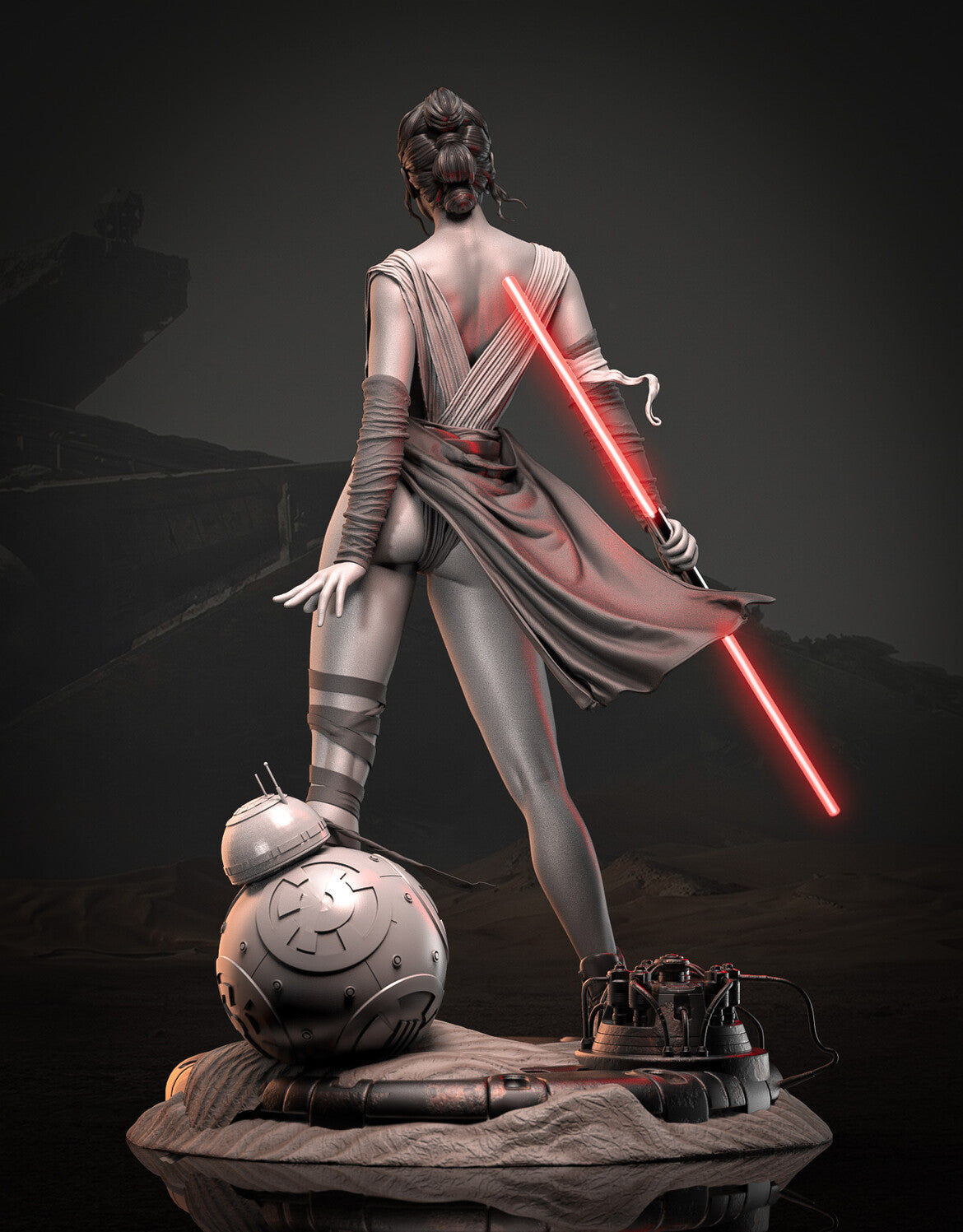 Rey Skywalker Statue