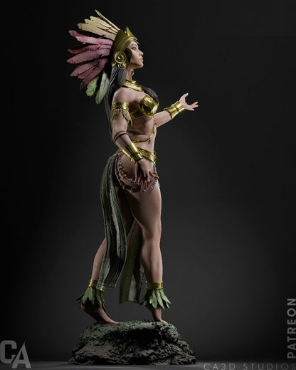 Aztec Goddess Statue