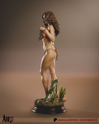 Cavewoman Statue