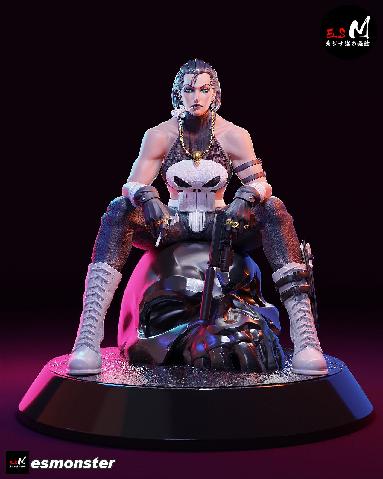 Punisher (Female) Statue