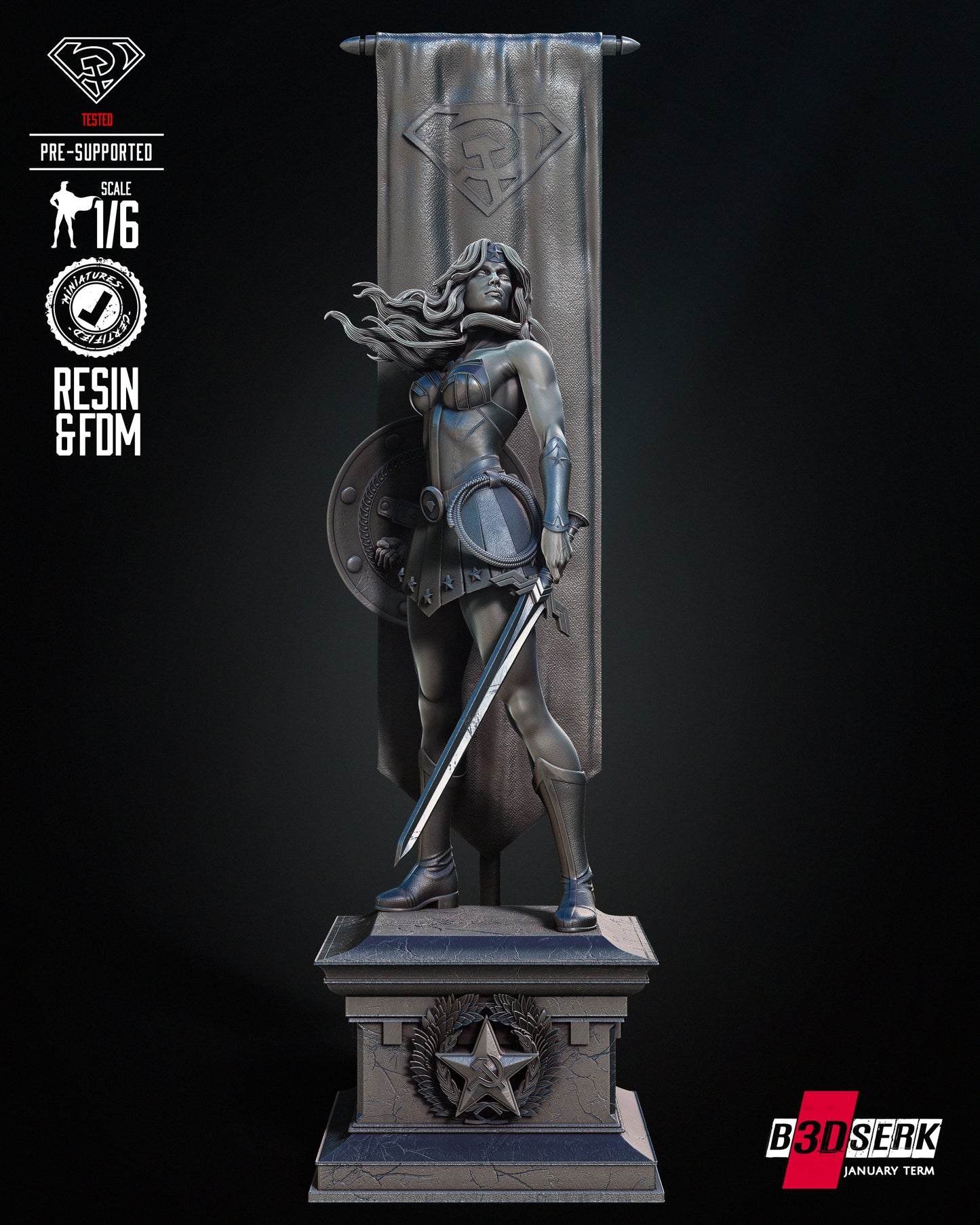 Red Son Wonder Woman Statue