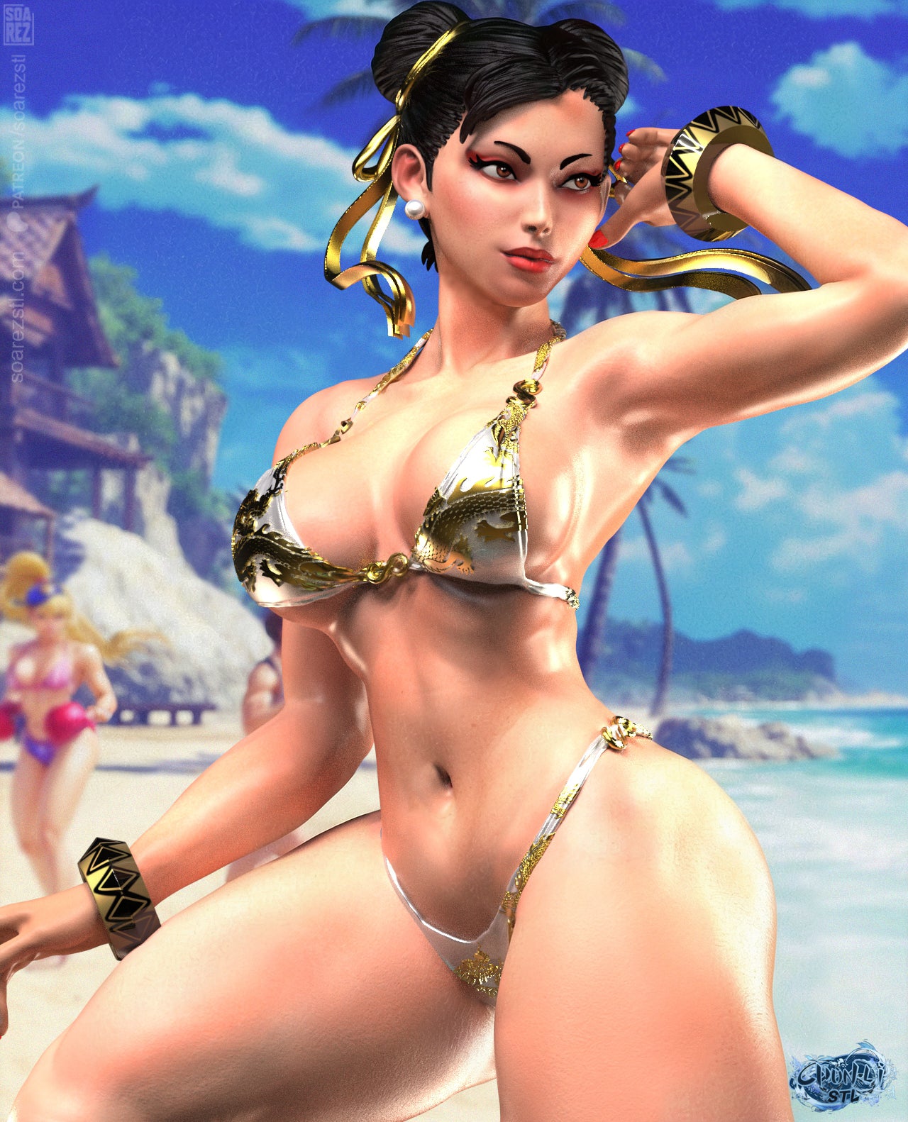 Chun-li (Bikini Version) Statue