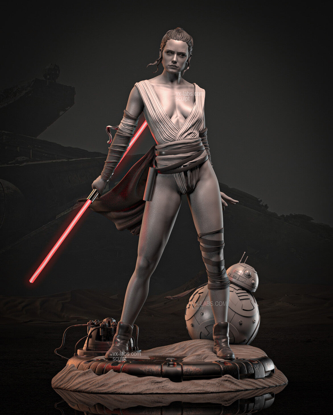 Rey Skywalker Statue