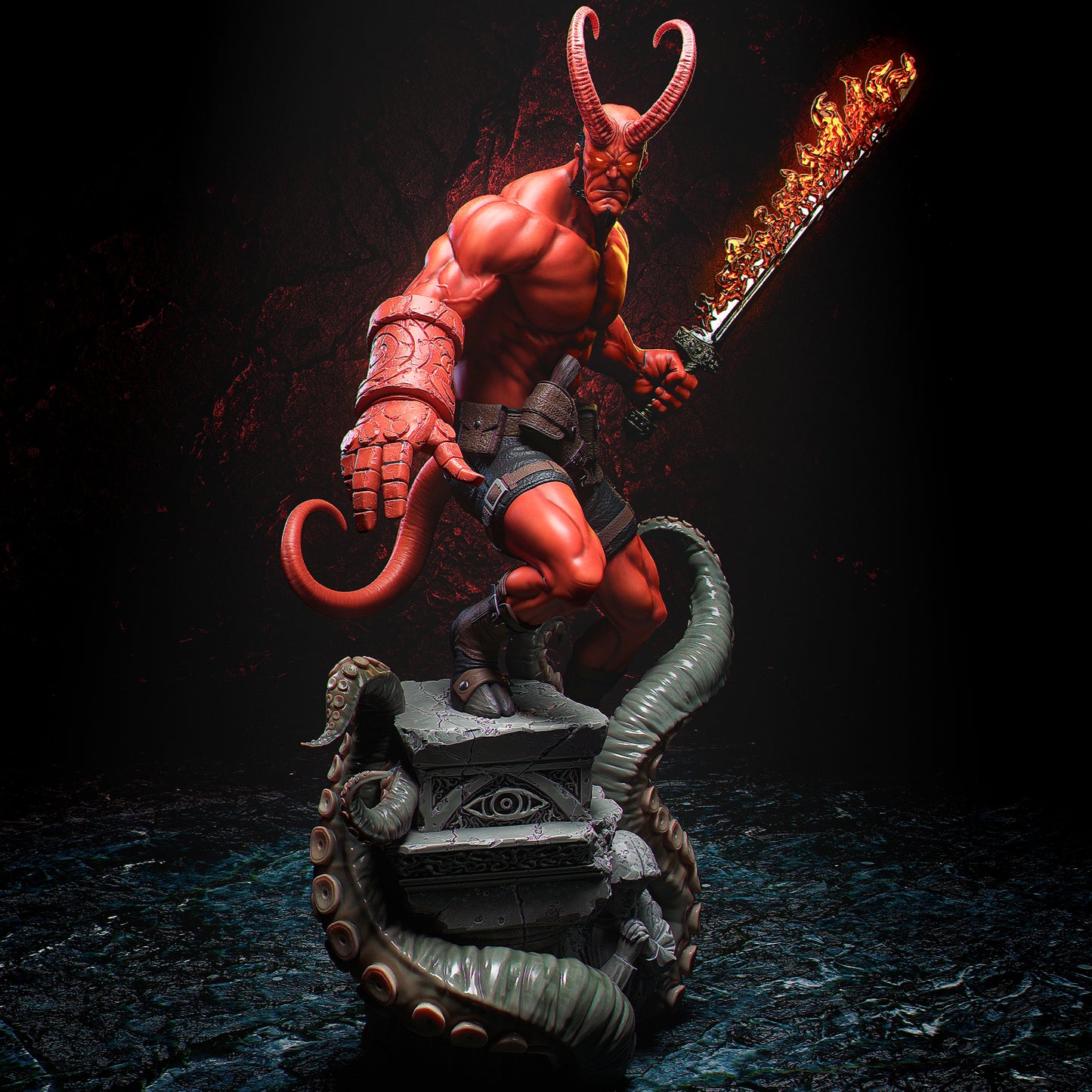 Hellboy Statue