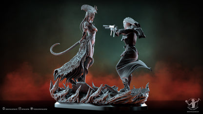 Sister Mary vs Lady Sin Statue