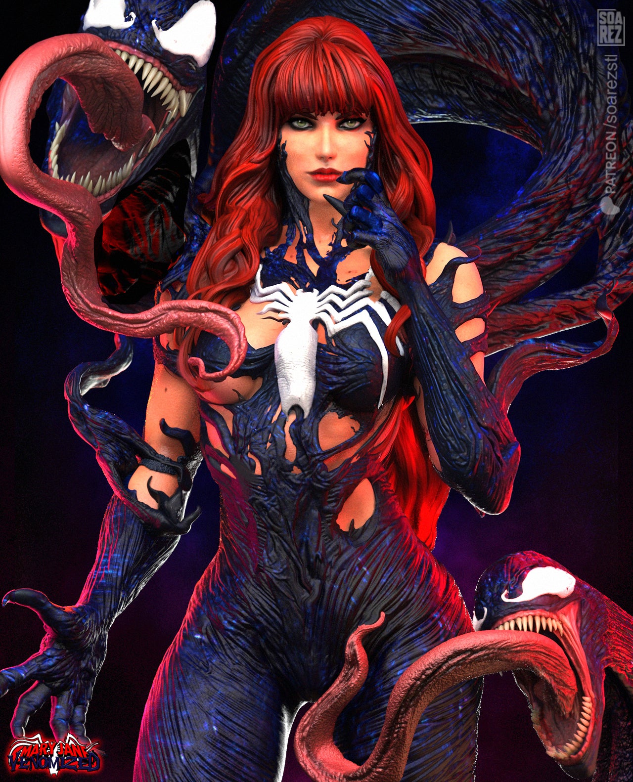 Mary Jane Venomized Statue