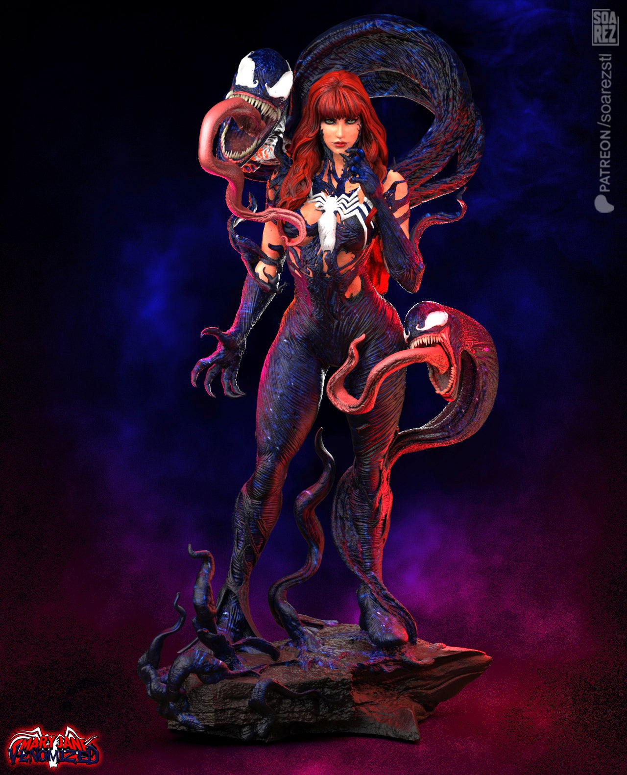 Mary Jane Venomized Statue