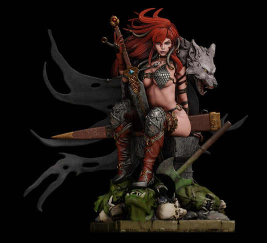 Red Sonya Statue