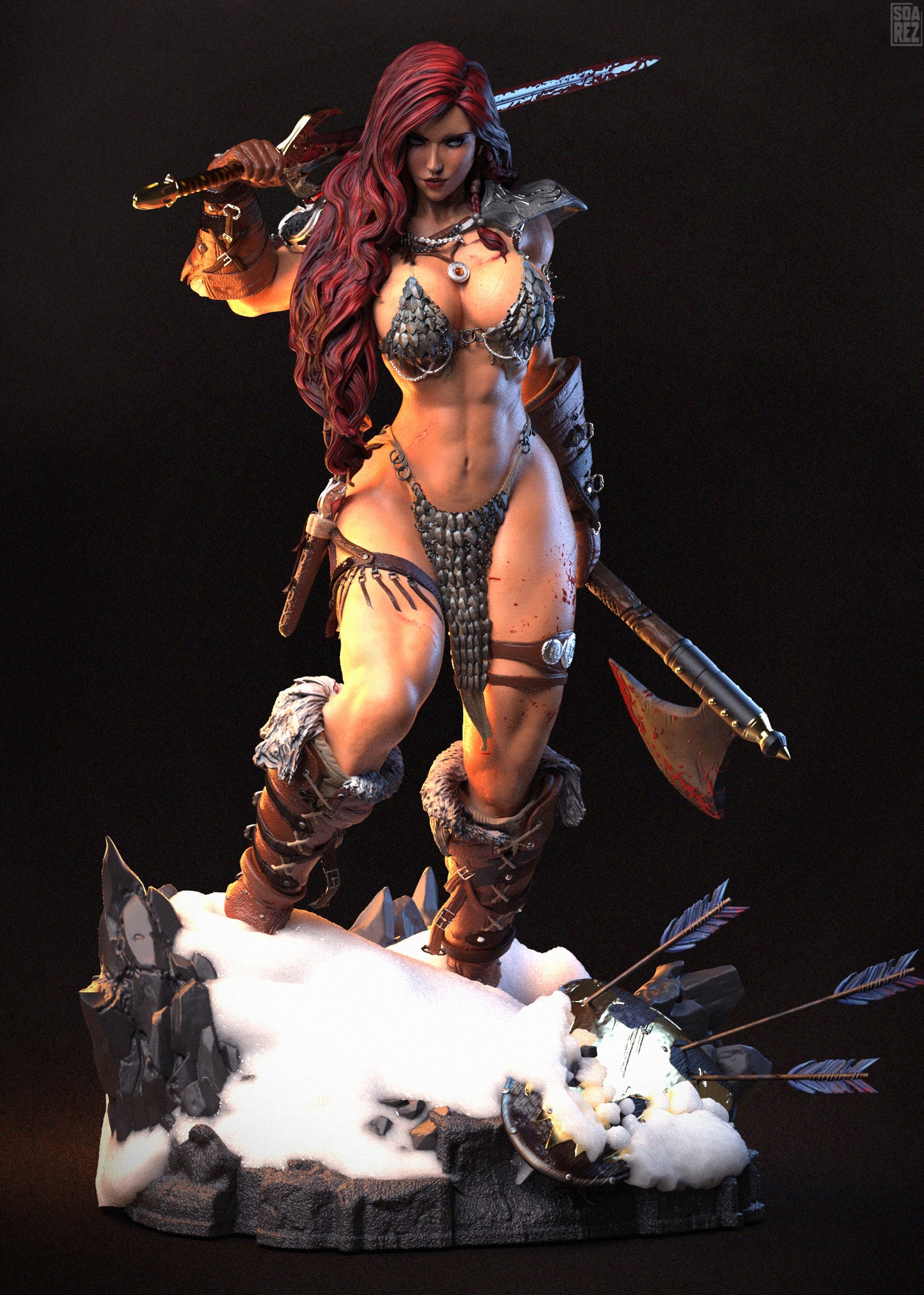 Red Sonya Statue